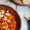 Tajine van zoete aardappelen met kikkererwten