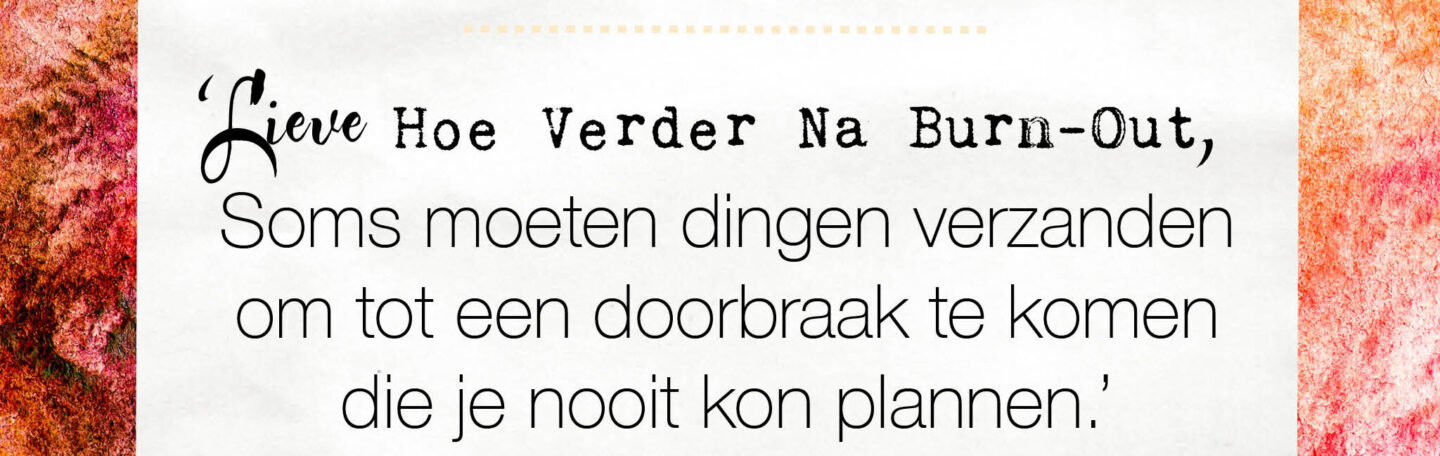 Waarom je soms eerst vast moet lopen om verder te kunnen