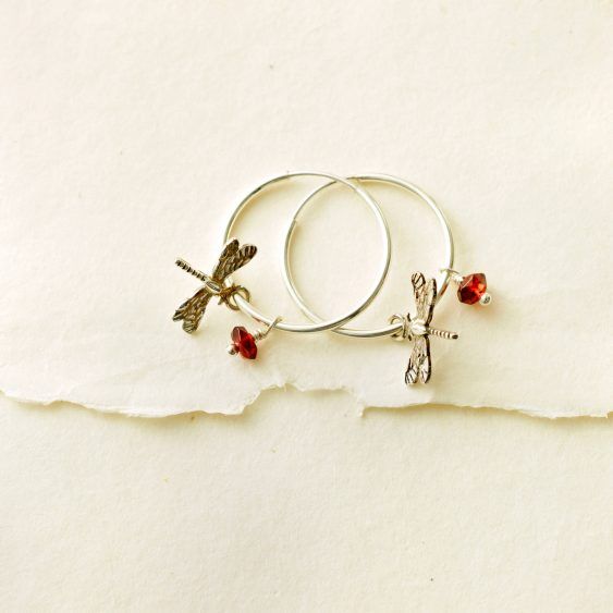 Oorbellen libelle zilver