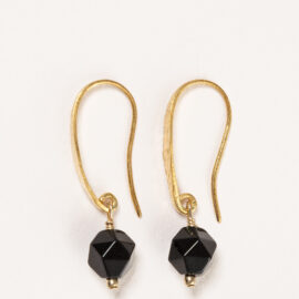 Onyx oorbellen Dazzle goldfilled