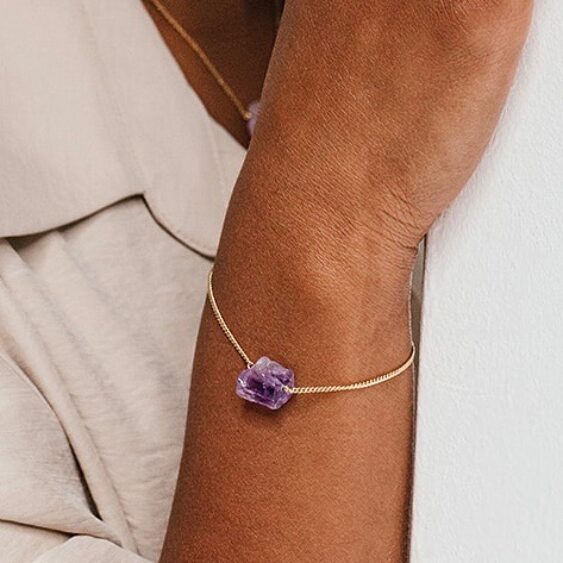 Amethist armband Magic verguld