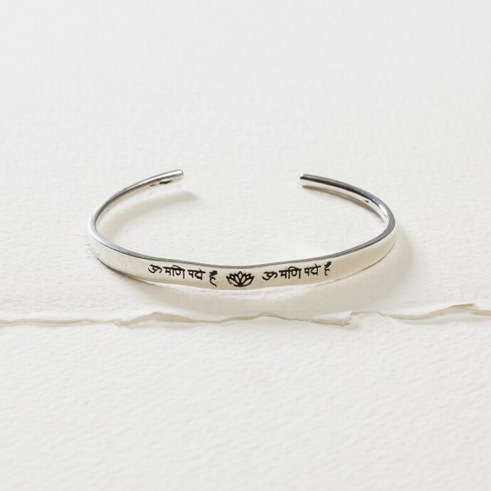 armband Lotus zilver