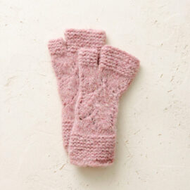 Alpacawollen wanten Leaf dusty rose