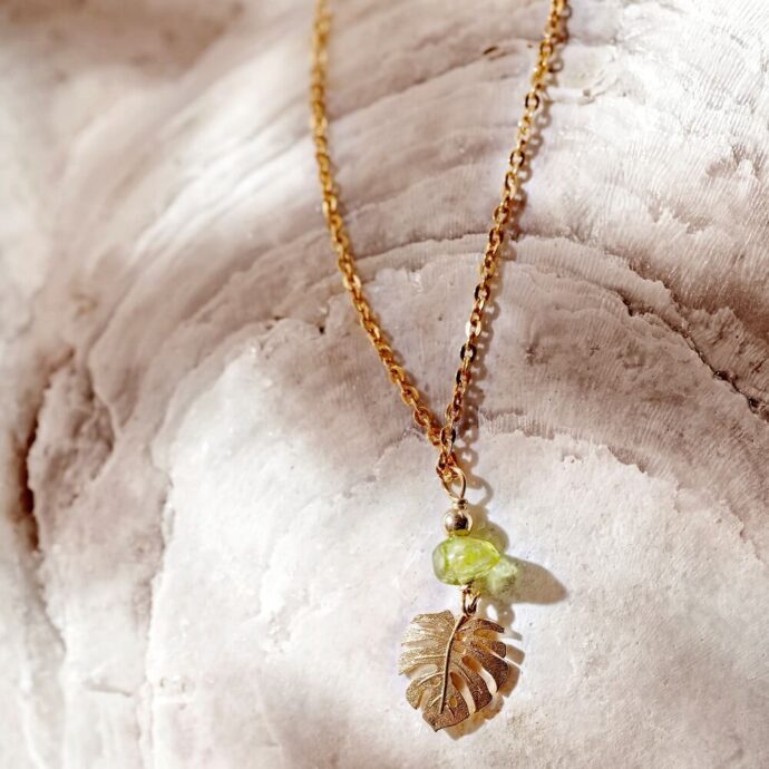 Peridoot ketting goud