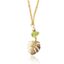 Peridoot ketting Leaf verguld