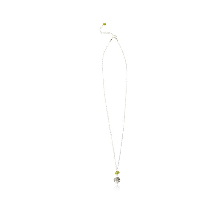 Peridoot ketting Leaf zilver