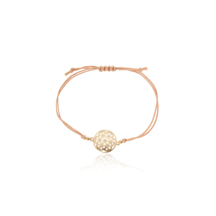 Flower of life armband verguld