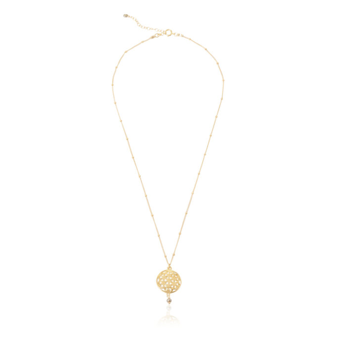 Flower of life ketting deepgold_001