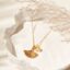 Citrien ketting Gingko verguld