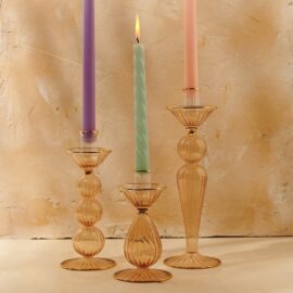 Glazen kandelaren Grace (set van 3)