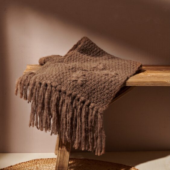 Alpacawollen sjaal Camel