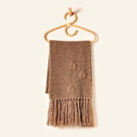Alpacawollen sjaal camel