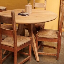 Teakhouten tafel rond Studio