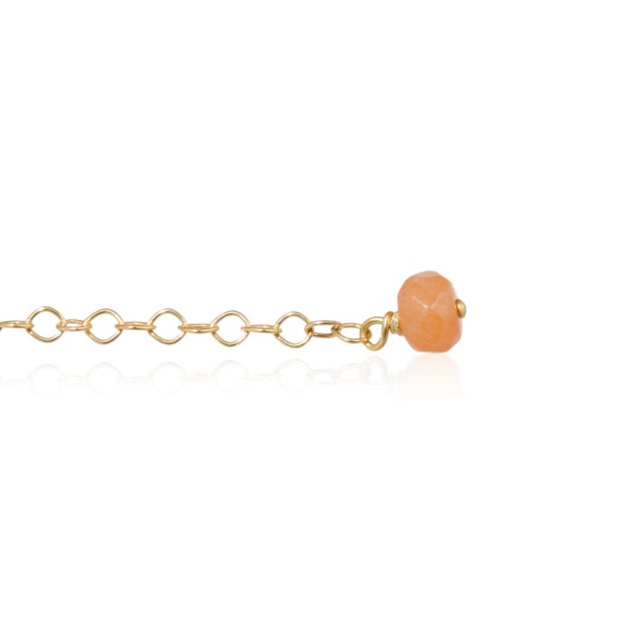 Oranje aventurijn armband Leaf goud