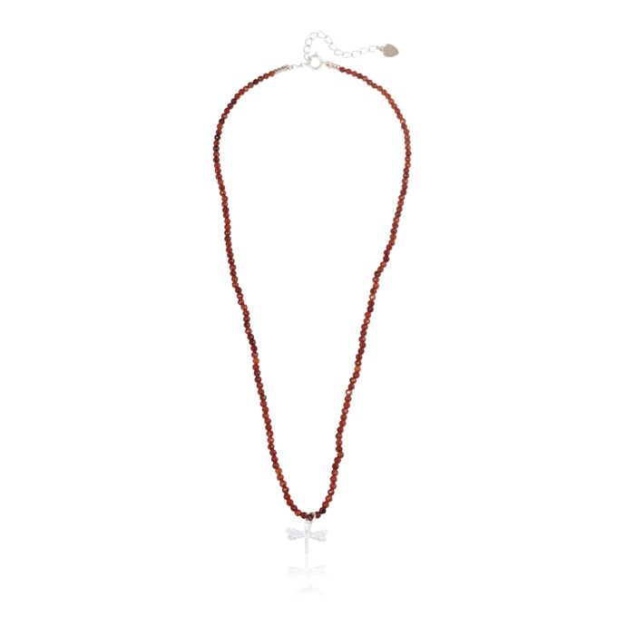 Granaat ketting Libel zilver