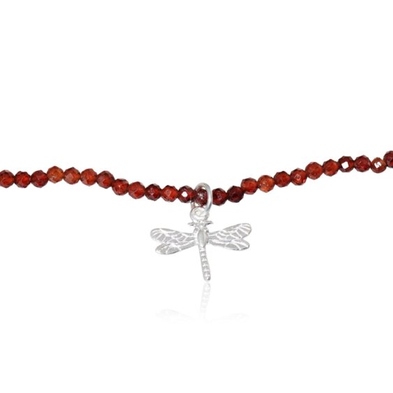 Granaat ketting Libel zilver