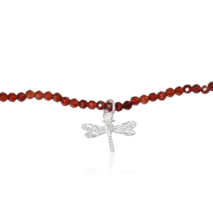 Granaat ketting Libel zilver