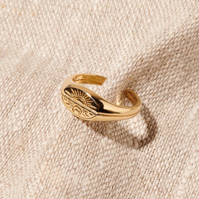 Ring Zon & Maan goud