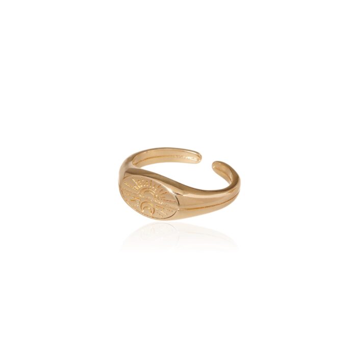 Ring Zon & Maan goud