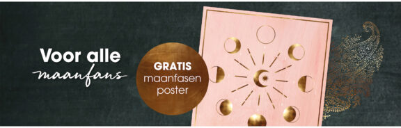 Cadeau: Happinez Maan poster met 8 maanfasen