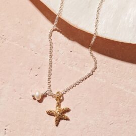 Beach ketting zilver
