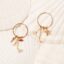 Beach oorbellen goud