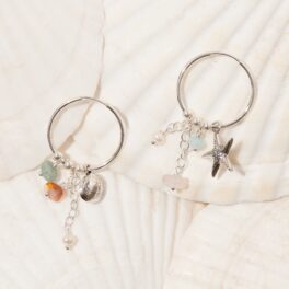 Beach oorbellen zilver