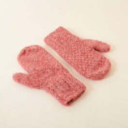 Alpacawollen wanten roze