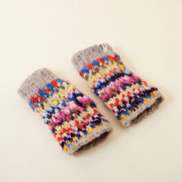Alpacawollen vingerloze wanten multi