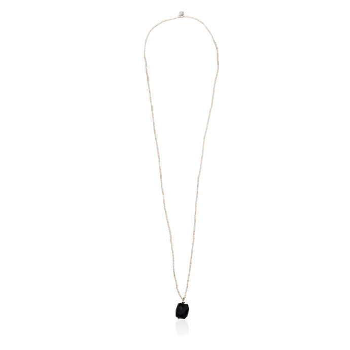 Onyx ketting Calm zilver