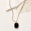 Onyx ketting Calm zilver