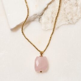 Rozenkwarts ketting Calm