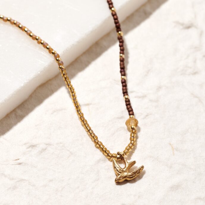Citrien ketting Feel goud