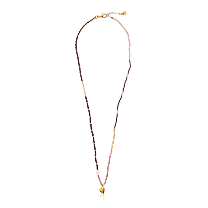 Rozenkwarts ketting Feel goud