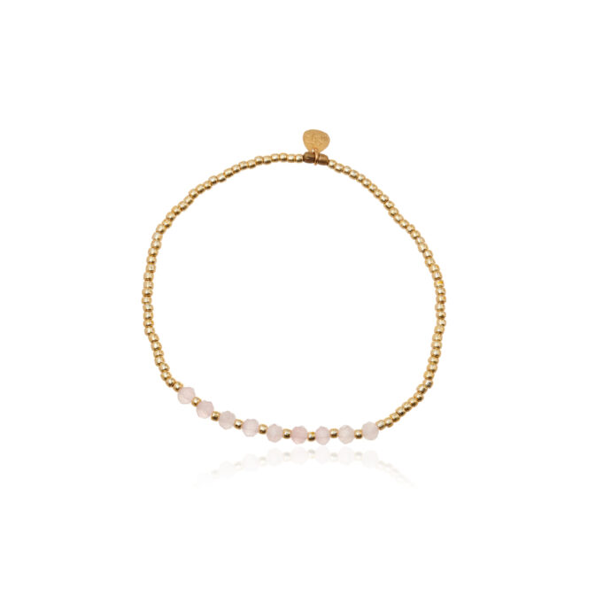 Rozenkwarts armband Proud goud