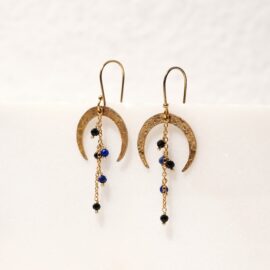 Onyx lapis lazuli oorbellen Spirit