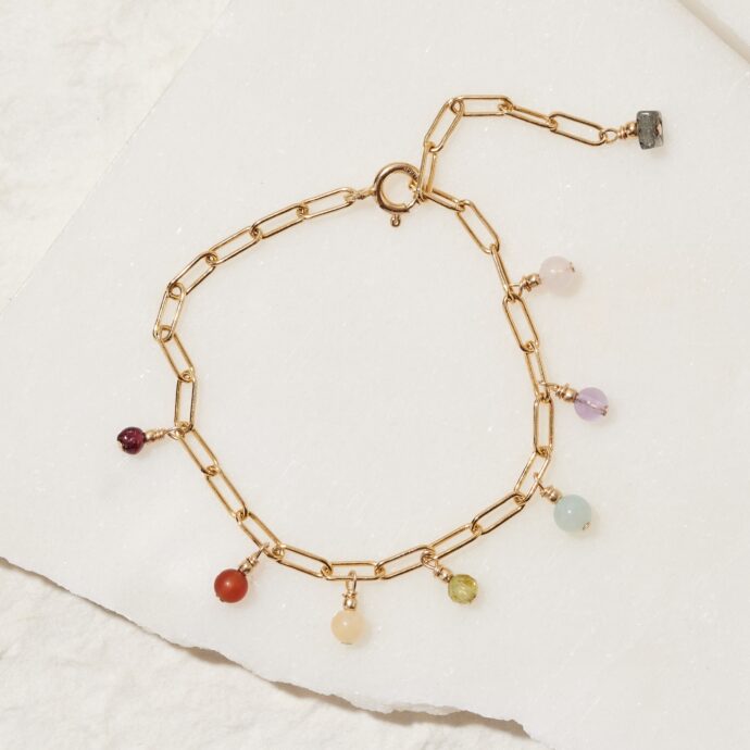 Chakra armband goldfilled