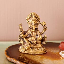 Beeldje Ganesha messing