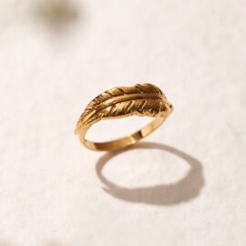 Ring Feather goud