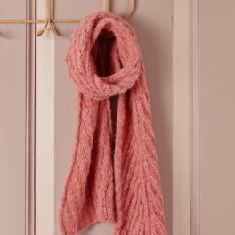 Alpacawollen sjaal roze