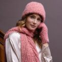Alpacawollen sjaal roze