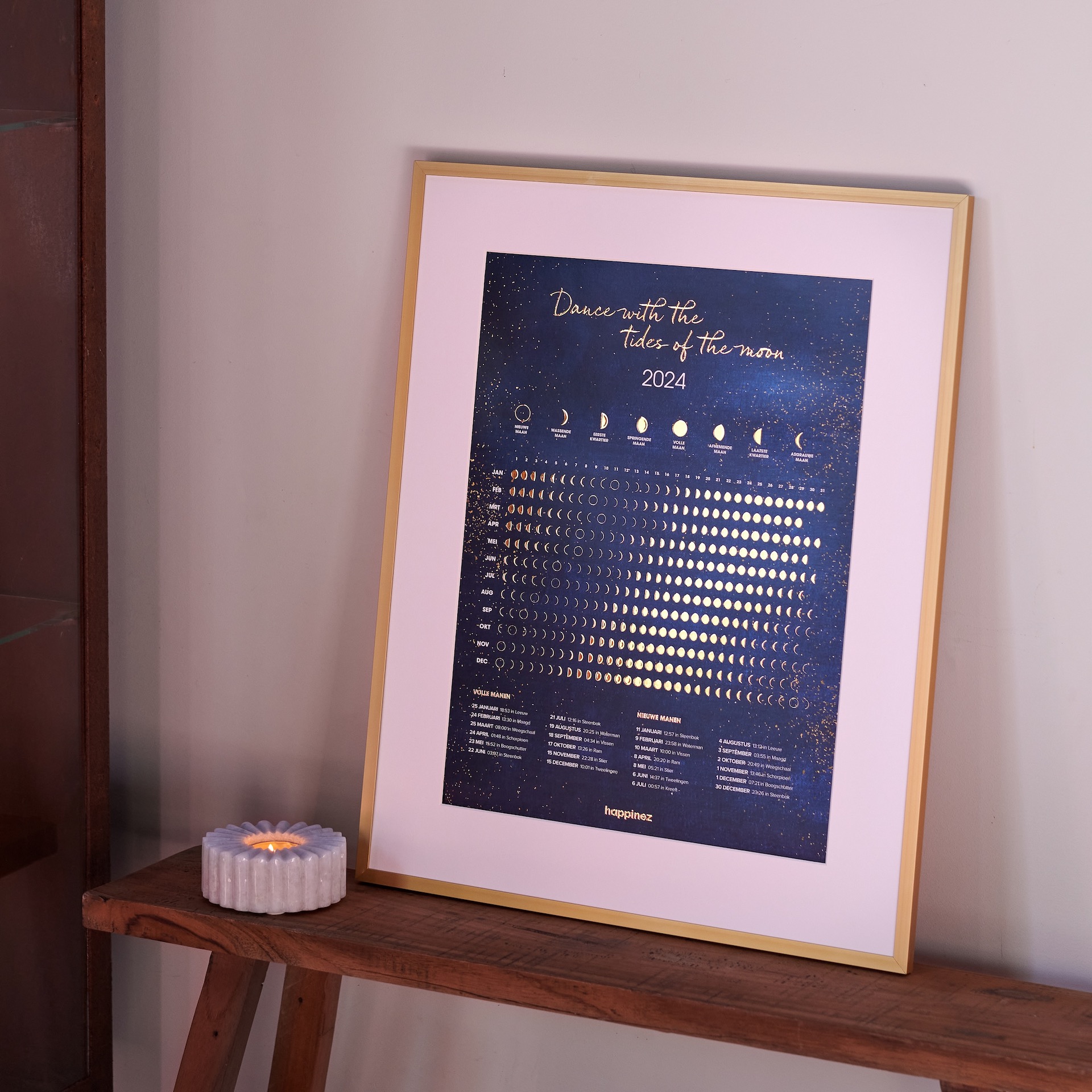 Happinez Maankalender 2024 Cosmic Blue - Happinez