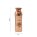 Koperen waterfles Hammered curve 600 ml