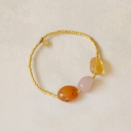 Carneool rozenkwarts citrien armband Desirable