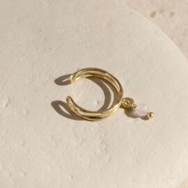 Rozenkwarts ear cuff Gemstone