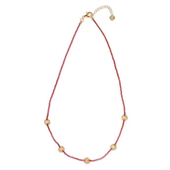 Rozenkwarts ketting Flourish