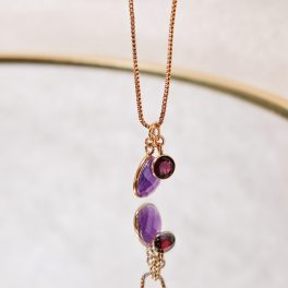 Amethist granaat ketting Devote