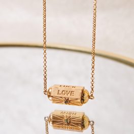 Granaat peridoot ketting Wishbox