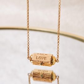 Granaat peridoot ketting Wishbox