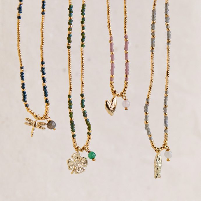 Labradoriet, Rozenkwarts, Maansteen en Aventurijn kettingen Honored_02